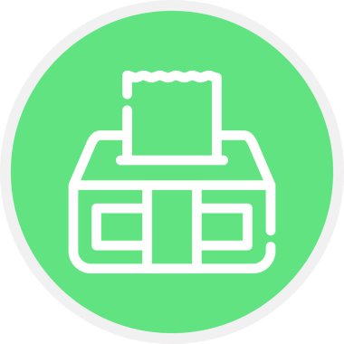 Doku Kağıt Çizgisi Çemberi Basit Simge, Vektör Resimleri