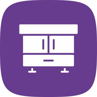 Çekmeceler Basit Simge, Vektör İllüstrasyonu