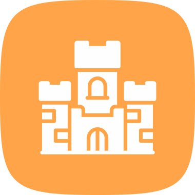 Kale basit simgesi, vektör çizim