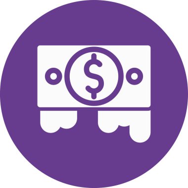 Dolar. Web simgesi basit illüstrasyon