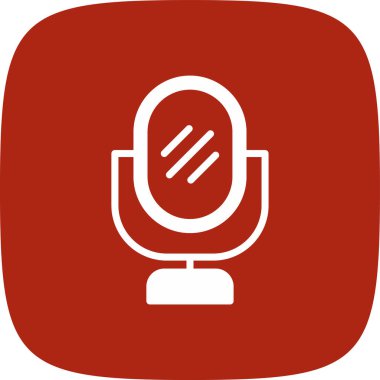 Ayna basit simgesi, vektör çizim