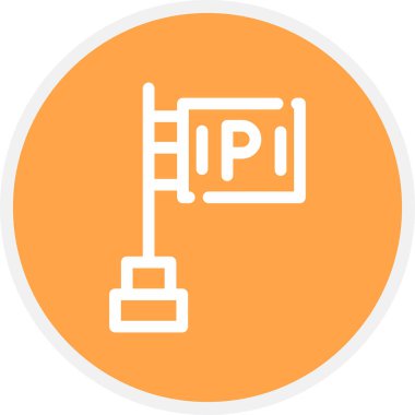 Park Çizgisi Çemberi Basit Simge, Vektör Resimleri