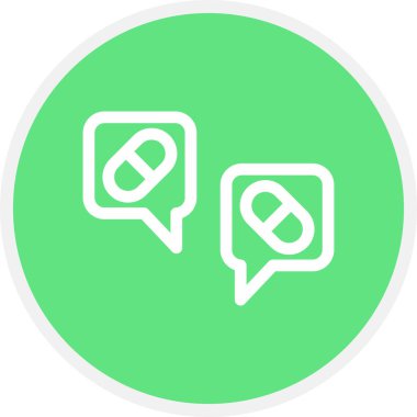 Diyalog Satırı Çemberi Basit Simge, Vektör Resimleri