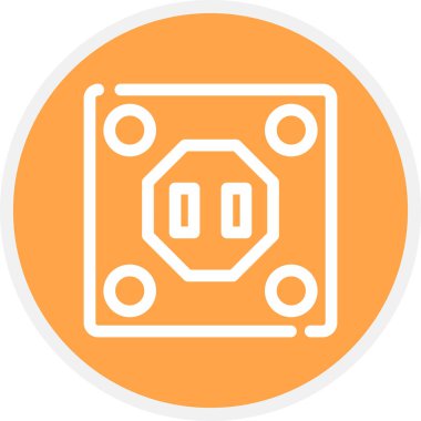 Dohyo Satır Çemberi Basit Simge, Vektör Resimleri