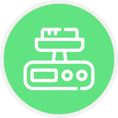 Kan Hattının Çemberi Basit Simge, Vektör İllüstrasyonu