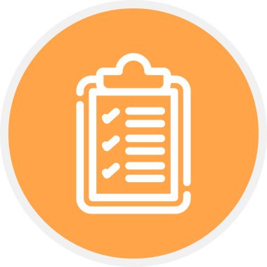 Not Satırı Çemberi Basit Simge, Vektör İllüstrasyonu