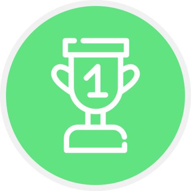 Ganimet Çizgisi Çemberi Basit Simge, Vektör İllüstrasyonu