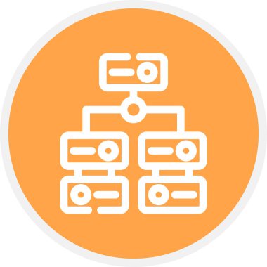 Veri Çizgisi Çemberi Basit Simge, Vektör İllüstrasyonu