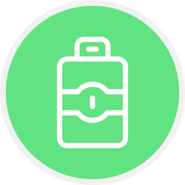 Alkol Çizgisi Çemberi Basit Simge, Vektör İllüstrasyonu