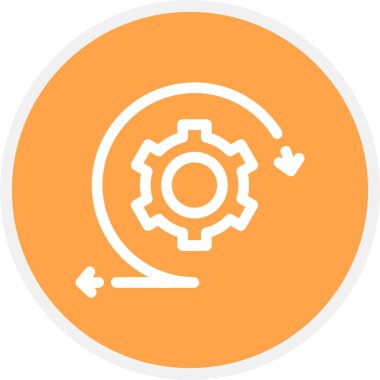 Çevik Satır Çemberi Basit Simge, Vektör İllüstrasyonu