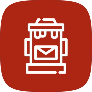 Posta Kutusu Basit Simge, Vektör İllüstrasyonu