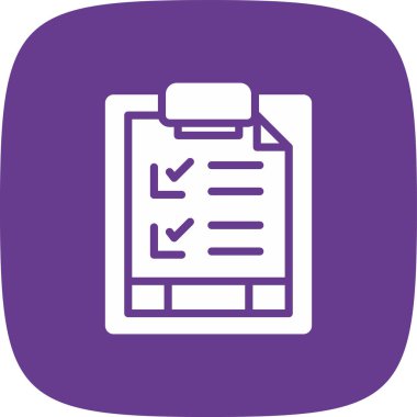 Denetim listesi basit simgesi, vektör çizim