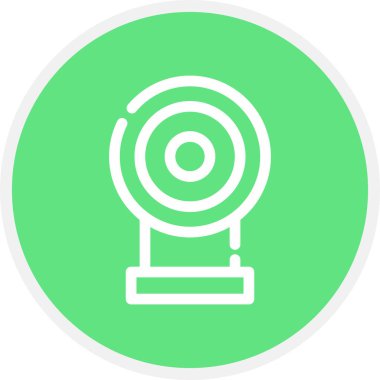 Archer Satır Çemberi Basit Simge, Vektör İllüstrasyonu