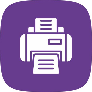 Yazıcı basit simgesi, vektör çizim