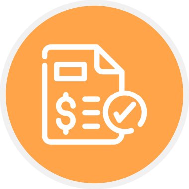 Kredi Uygulama Durumu Satırı Çemberi Basit Simge, Vektör Resimleri