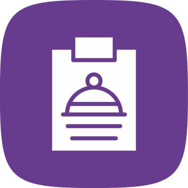 Çocuk Menüsü Basit Simgesi, Vektör İllüstrasyonu