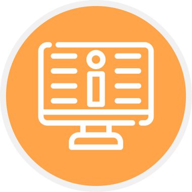 Bilgi Satırı Çemberi Basit Simge, Vektör Resimleri