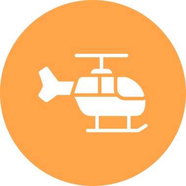 Helikopter simgesi vektör illüstrasyonu