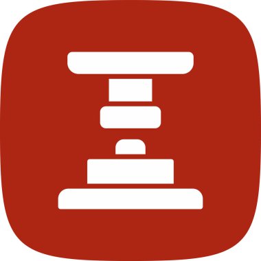 Basın Makinesi Basit Simge, Vektör İllüstrasyonu