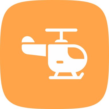 Helikopter simgesi, vektör illüstrasyonu