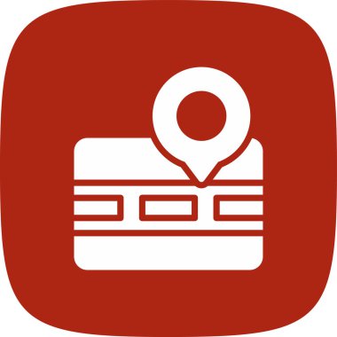 Yol Haritası Basit Simge, Vektör İllüstrasyonu