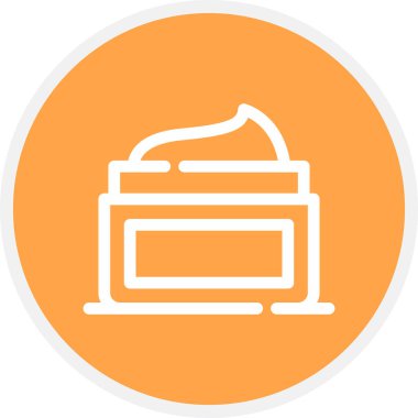 Yüz Kremi Çizgisi Çemberi Basit Simge, Vektör Resimleri