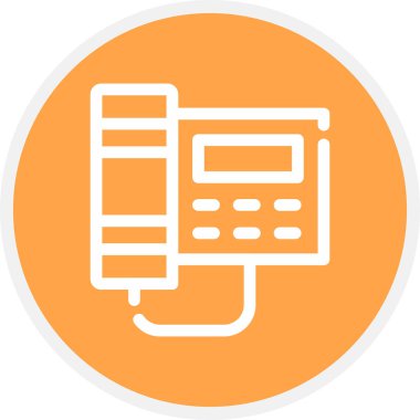 Telefon Hattı Çemberi Basit Simge, Vektör Resimleri