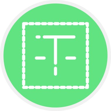 Metin Kutusu Satırı Çemberi Basit Simge, Vektör Resimleri