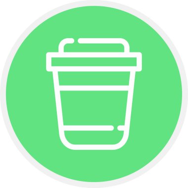 Basket Çizgisi Çemberi Basit Simge, Vektör İllüstrasyonu