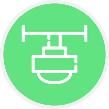 Duş Başlığı Çemberi Basit Simge, Vektör Resimleri