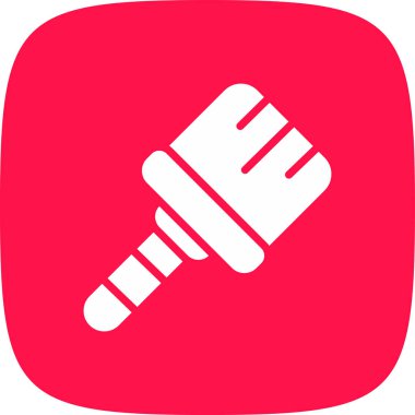 Boya Fırçası Basit Simgesi, Vektör İllüstrasyonu