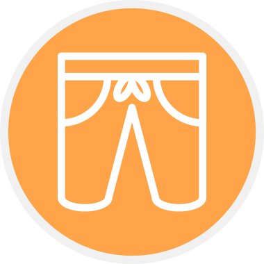 Kısa Satır Çemberi Basit Simge, Vektör Resimleri