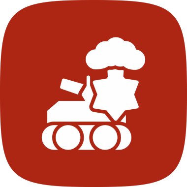 Patlama Basit Simgesi, Vektör İllüstrasyonu