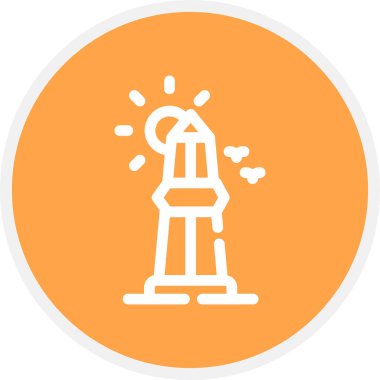 Dikilitaş Satır Çemberi Basit Simge, Vektör İllüstrasyonu