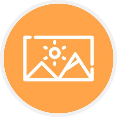 Resim Satırı Çemberi Basit Simge, Vektör Resimleri