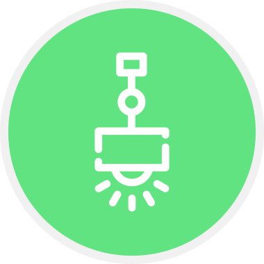 Asılan Lamba Çizgisi Çemberi Basit Simge, Vektör Resimleri