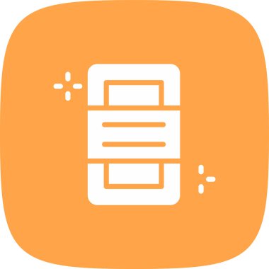 Altın Çubuk Basit Simge, Vektör İllüstrasyonu