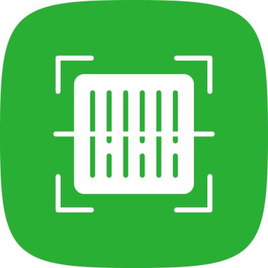 Barkod Okuması Basit Simge, Vektör İllüstrasyonu