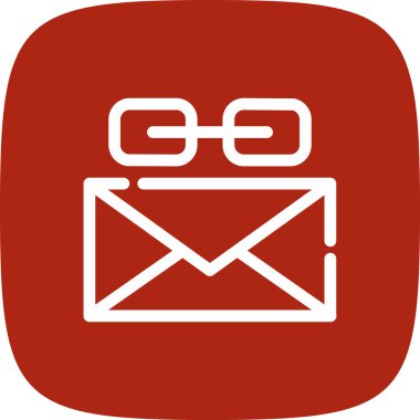 E- posta Bağlantısı Basit Simge, Vektör İllüstrasyonu