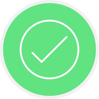 Satır Çemberi Basit Simgesi, Vektör Resmini Kontrol Et