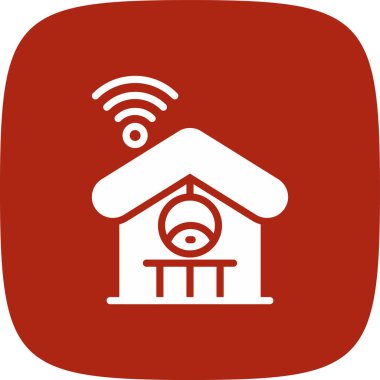 Akıllı Cctv Basit Simge, Vektör İllüstrasyonu