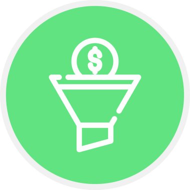 Huni Hattı Çemberi Basit Simge, Vektör İllüstrasyonu