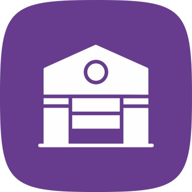 Depo basit simgesi, vektör illüstrasyonu