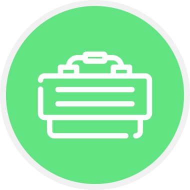 İlk Yardım Kiti Satır Çemberi Basit Simge, Vektör İllüstrasyonu