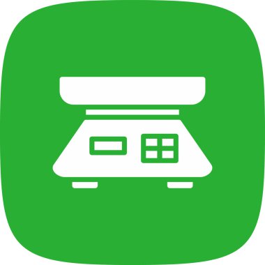 Gıda Ölçeklendirmesi Basit Simge, Vektör İllüstrasyonu