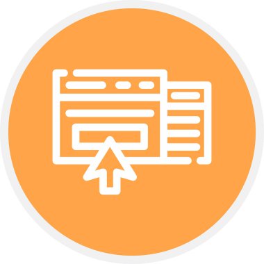 Abone Model Satır Çemberi Basit Simge, Vektör Resimleri