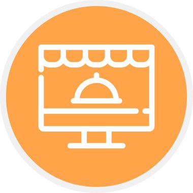 Sıralama Satırı Çemberi Basit Simge, Vektör İllüstrasyonu