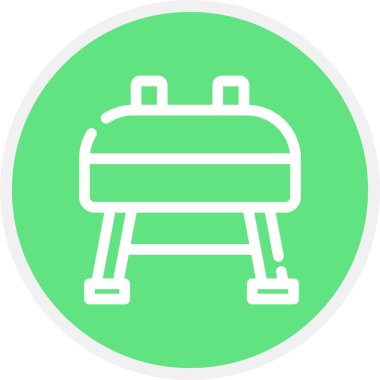 Atlı At Çizgisi Çemberi Basit Simge, Vektör Resimleri