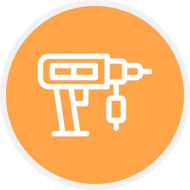 Matkap Hattı Çemberi Basit Simge, Vektör Resimleri