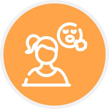 Sakinleş Satır Çemberi Basit Simge, Vektör İllüstrasyonu